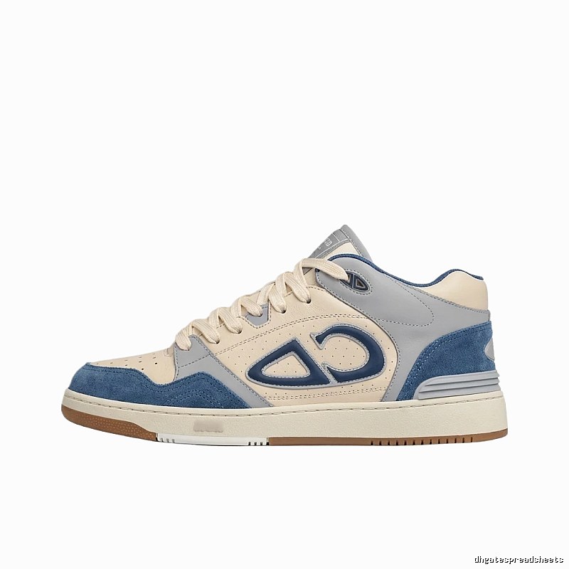 Dior blue, white and grey retro-style canvas shoes