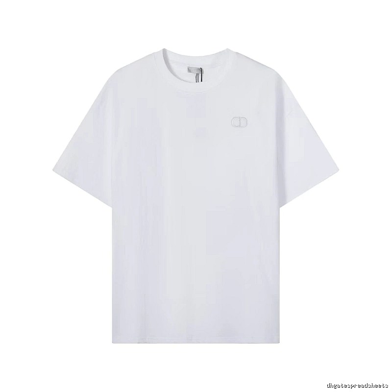 Dior CD Embroidered Minimalist Style White T-Shirt