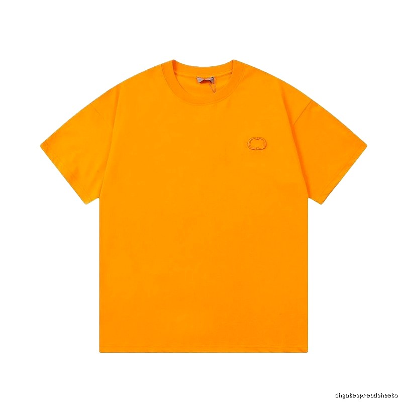 Dior Classic Collection Minimalist Style Orange Short-sleeve T-shirt