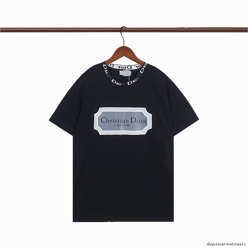 Dior Couture Minimalist Style Black Short-Sleeve T-Shirt