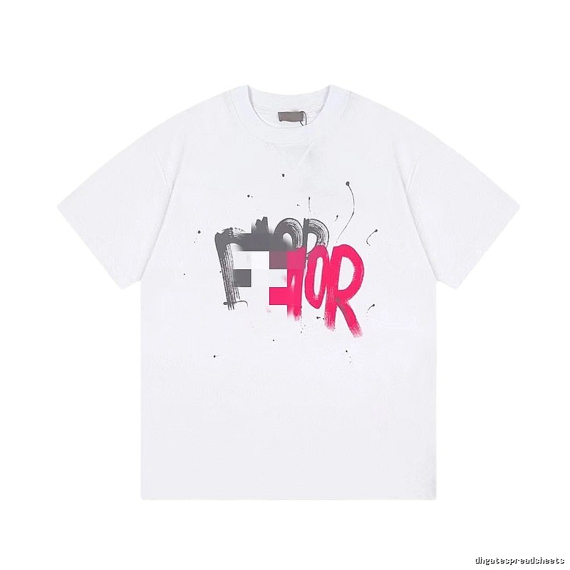 Dior Graffiti Collection Street Style White Short-sleeve T-shirt