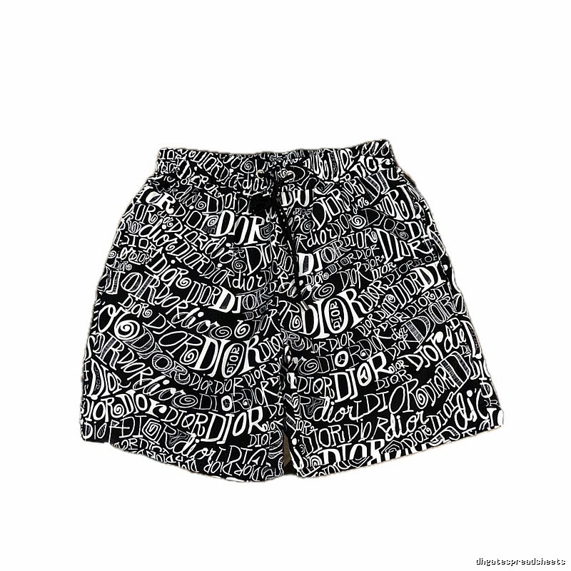 Dior Graffiti Collection Trendy Cool Style Black and White Shorts