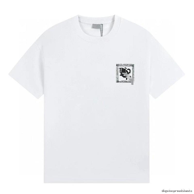 Dior Graffiti Print Minimalist Style White Short-sleeve T-shirt