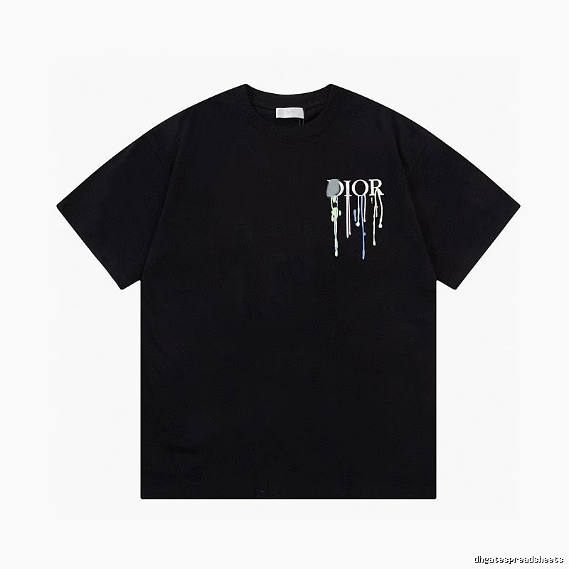 Dior Graffiti Trend Style Black Short-sleeve T-shirt