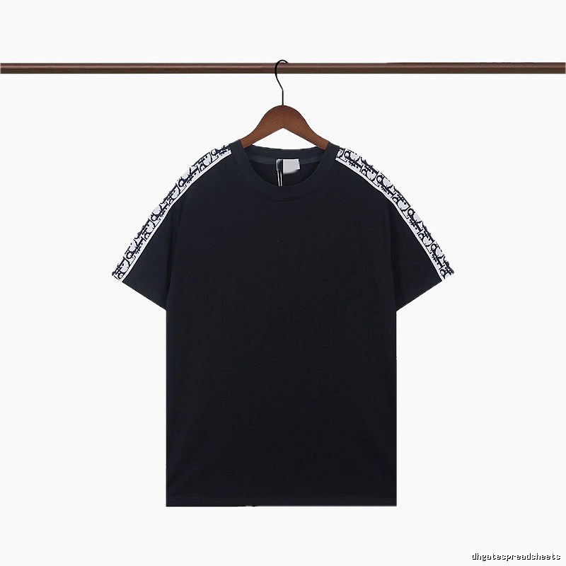 Dior Monogram Webbing Cool Street Style Black T-Shirt