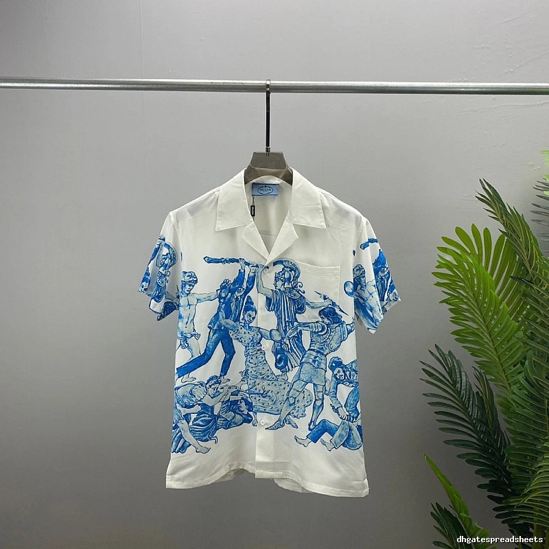 Dior Printed short-sleeve shirt White Button