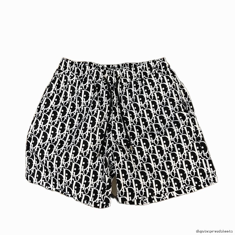 Dior Trendy All-over Monogram Print Black and White Casual Shorts