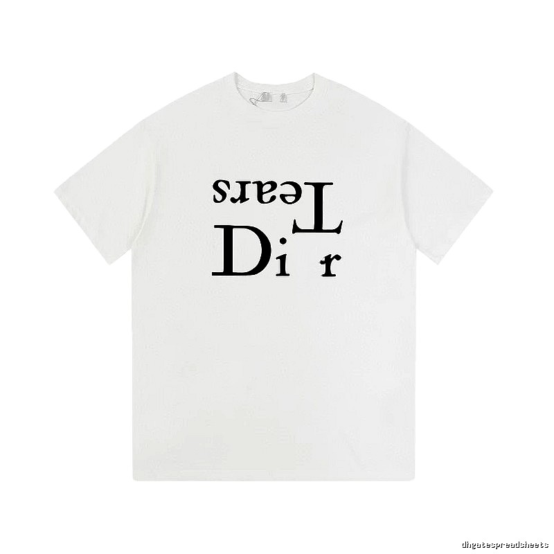 Dior x Tears Co-branded Trendy Style White Short-sleeve T-Shirt