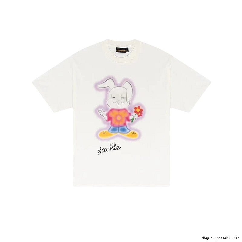 DREW Cartoon Rabbit Street Style Off-white T-shirt