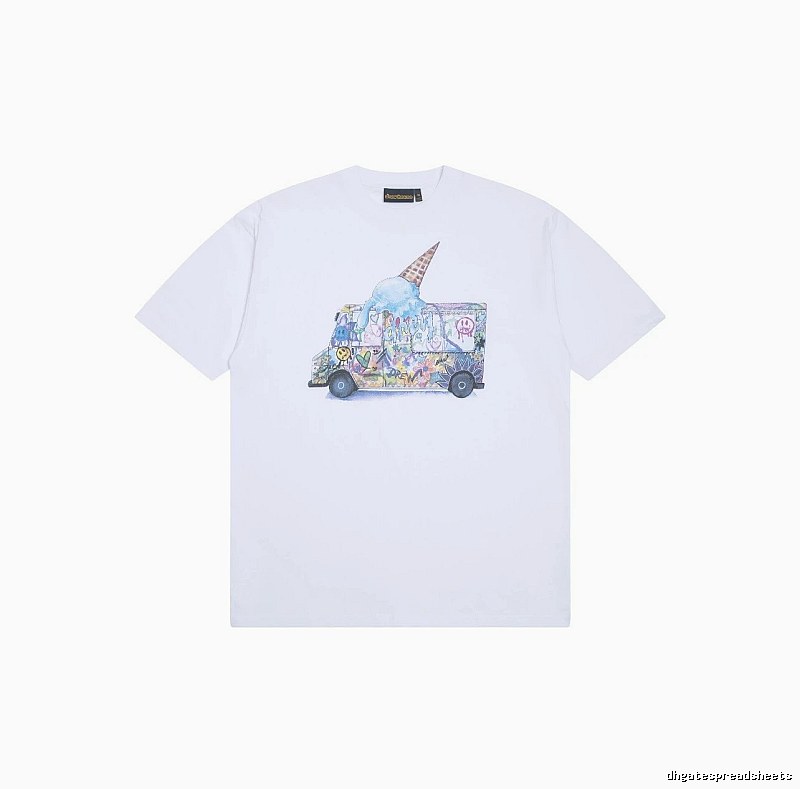 DREW Graffiti Style Ice Cream Truck White Short Sleeve T-shirt