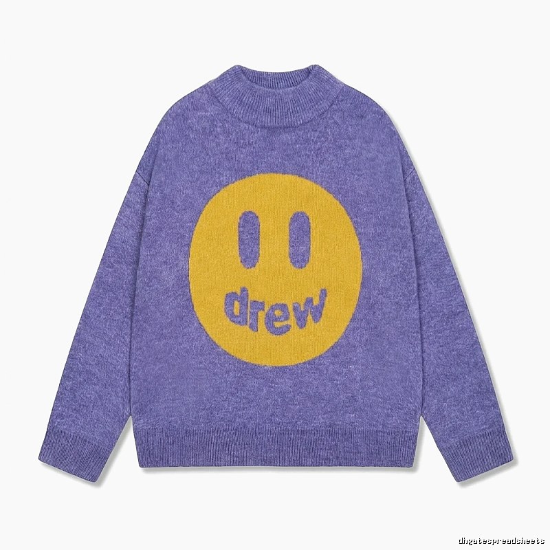 DREW Smiley Purple Sweater
