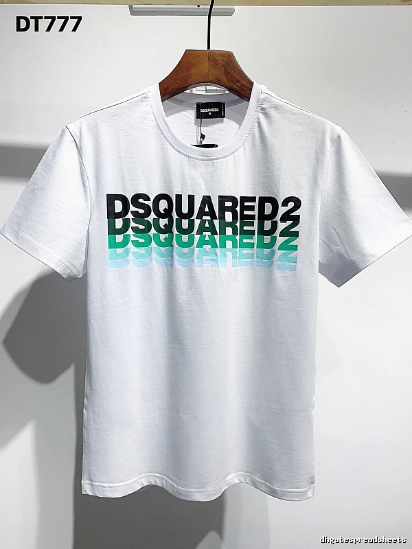 DSQUARED2 Gradient Letter Trendy Brand White T-Shirt