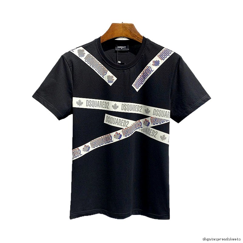 DSQUARED2 Webbing Street Style Black T-Shirt