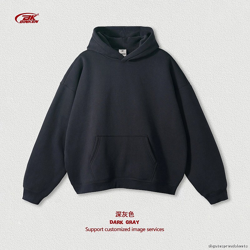 Easy Match Pullover hoodie Navy Blank Kangaroo for Everyday Use