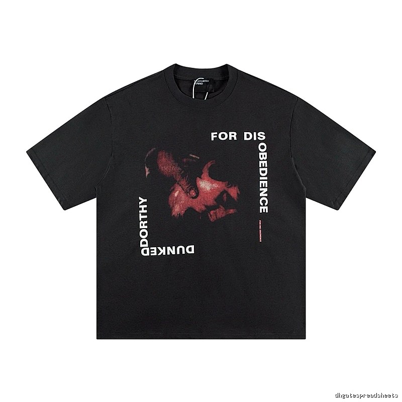 ERD GRJKD Dark Print Black Short Sleeve T-Shirt