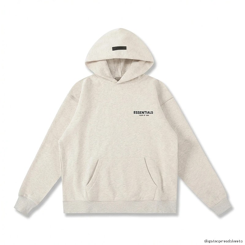 ESSENTIALS minimalist light beige hoodie