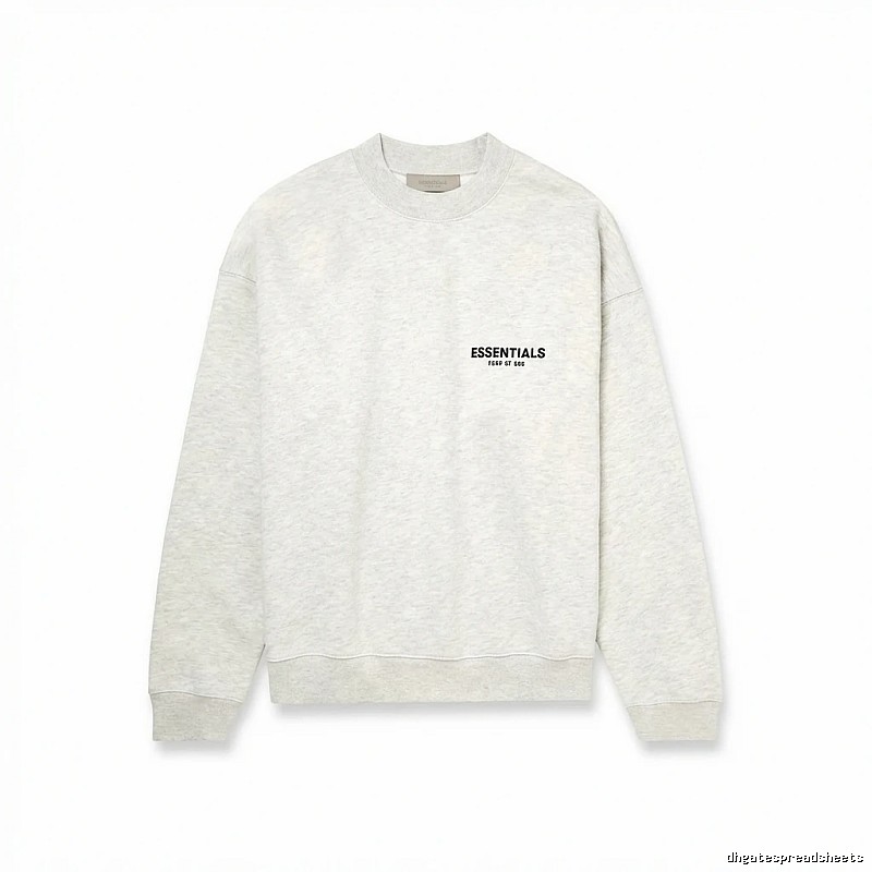 ESSENTIALS minimalist light gray sweatshirt