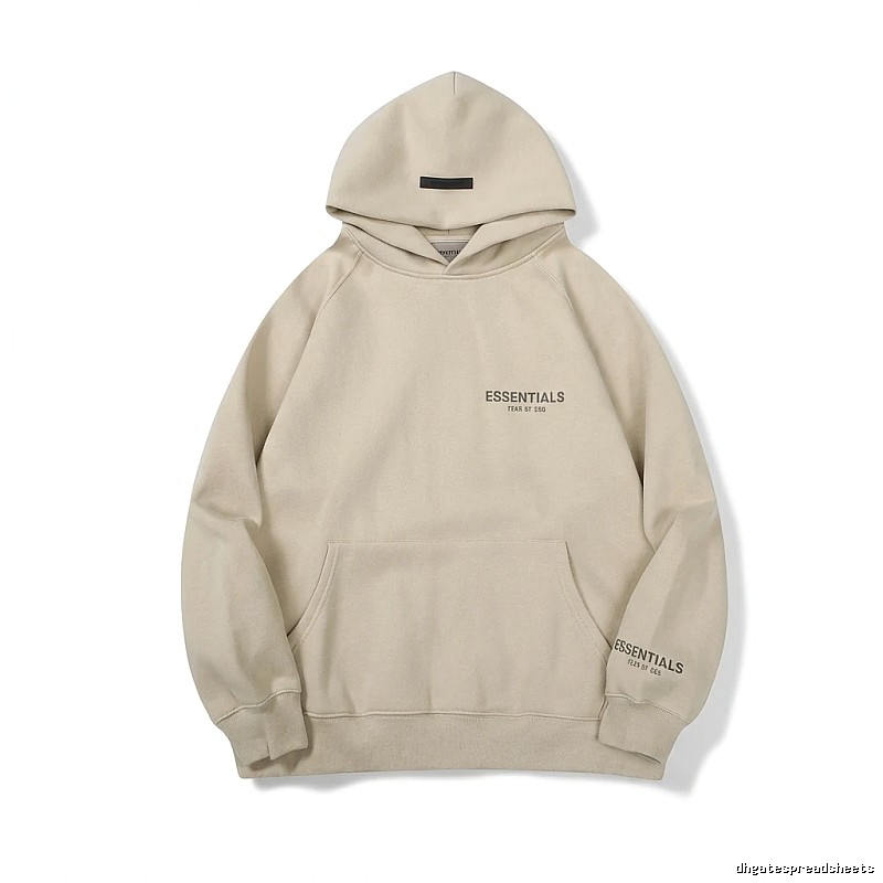 ESSENTIALS minimalist style beige hoodie