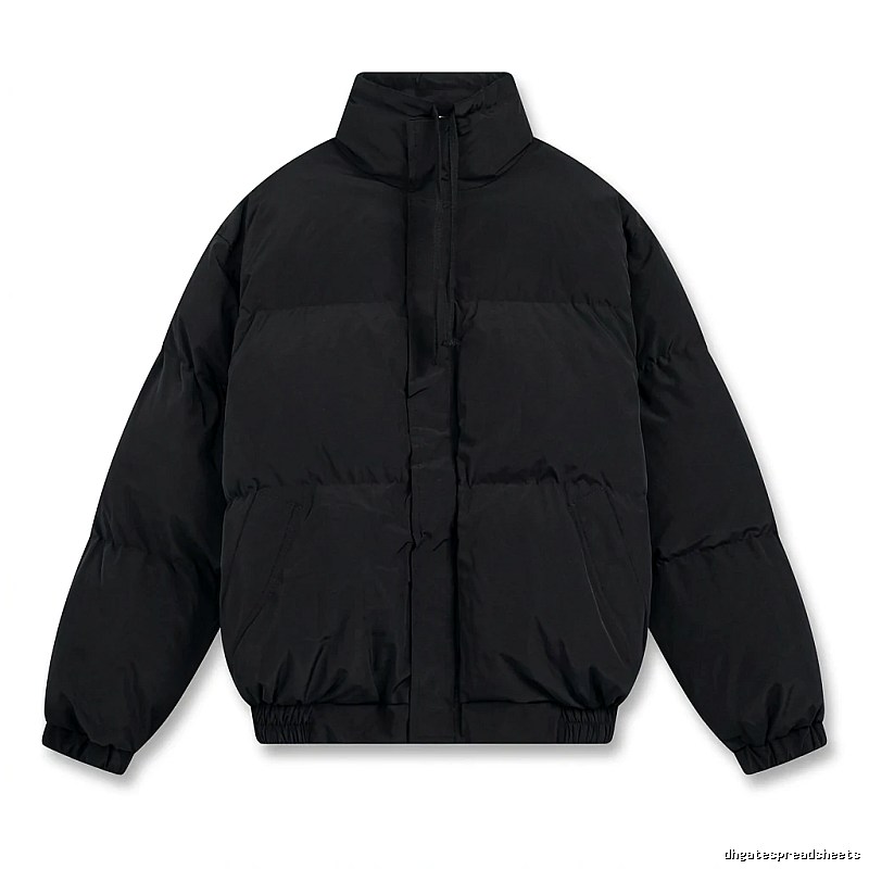 ESSENTIALS minimalist style black cotton-padded jacket