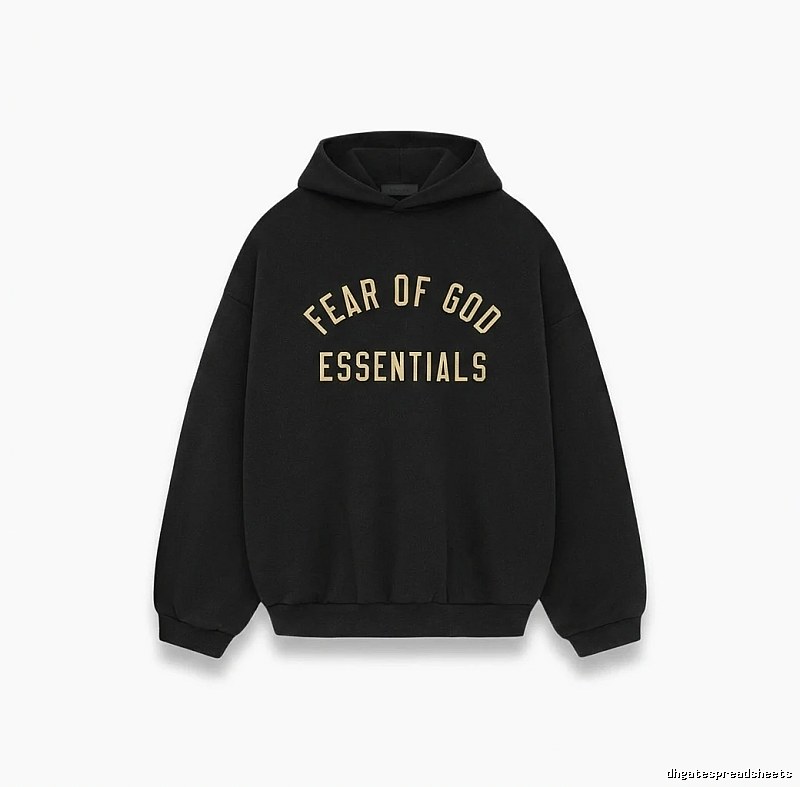 ESSENTIALS minimalist style black sweatshirt