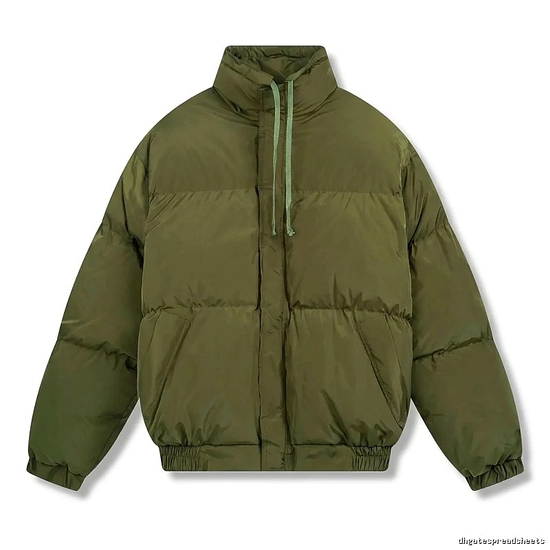 ESSENTIALS Minimalist Style Olive Green Cotton Jacket