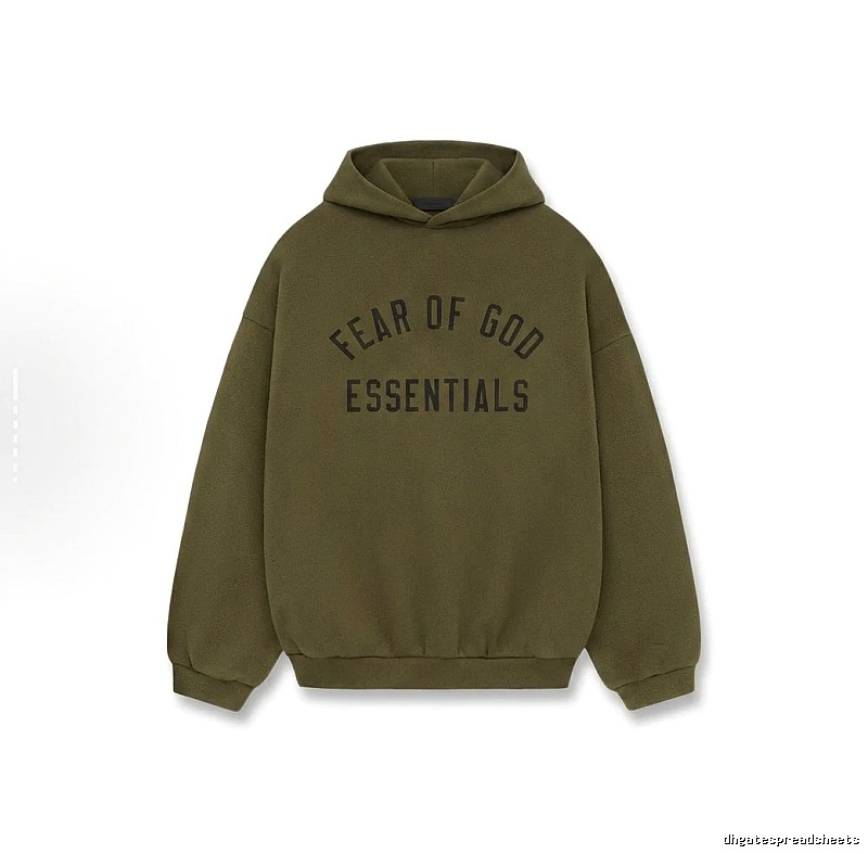 ESSENTIALS minimalist style olive green sweatshirt
