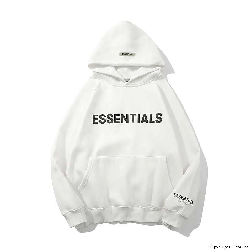 ESSENTIALS minimalist style white sweatshirt