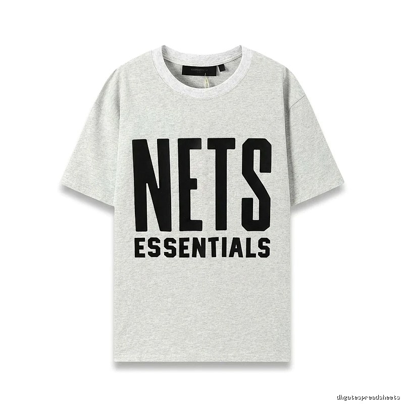 ESSENTIALS Trendy Brand Simple Style Grey T-shirt