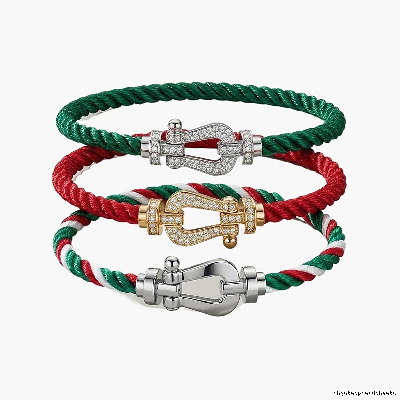 Fred Classic Red and Green Rope Bracelet