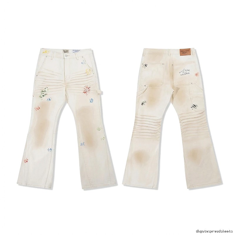 Gallery Dept graffiti-style white jeans