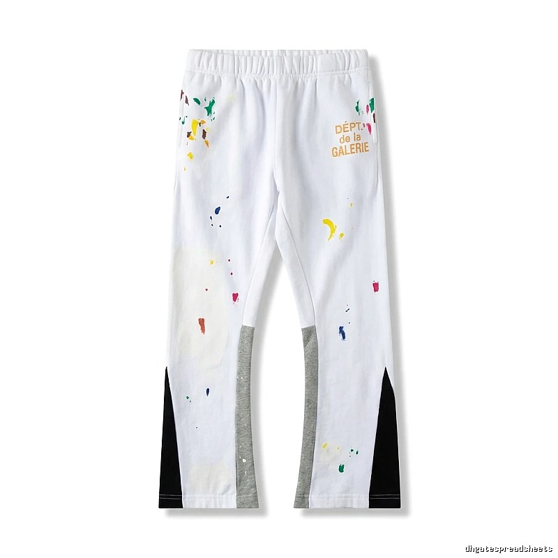 Gallery Dept Graffiti Style White Long Trousers