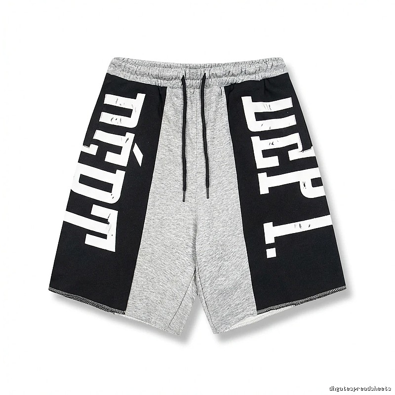 Gallery Dept. letter-print grey and black shorts