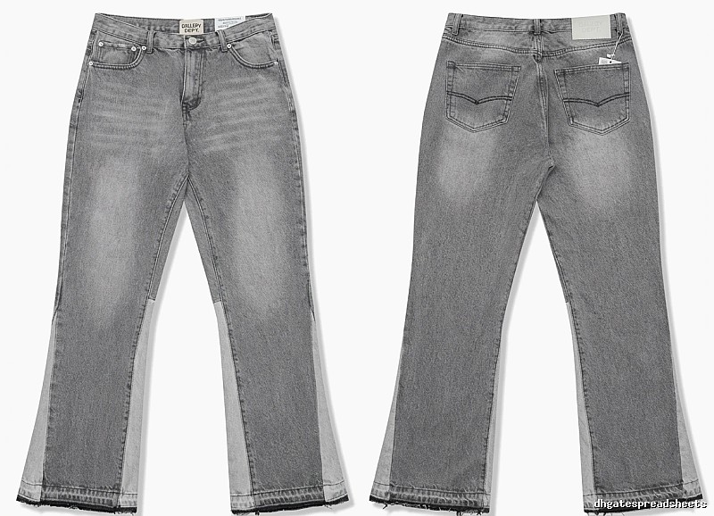 Gallery Dept. patchwork style gray jeans