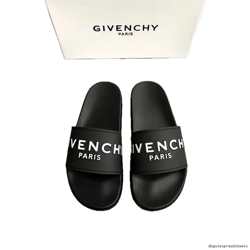 Givenchy Cool Trendy Letter Print Black Slide Sandals