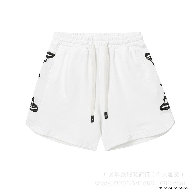 Godspeed Rhinestone Street Style White Shorts