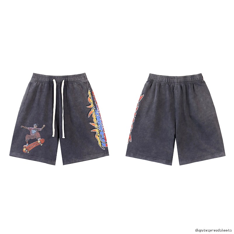 Godspeed Skate Series Street Style Distressed Grey Shorts