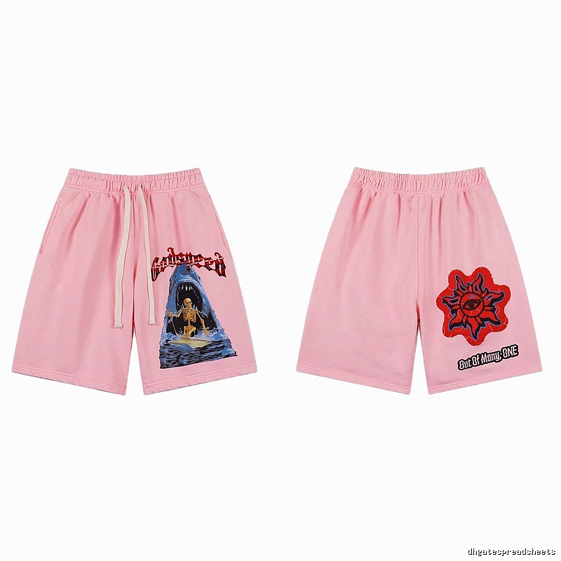 Godspeed Skull Print Street Style Pink Shorts
