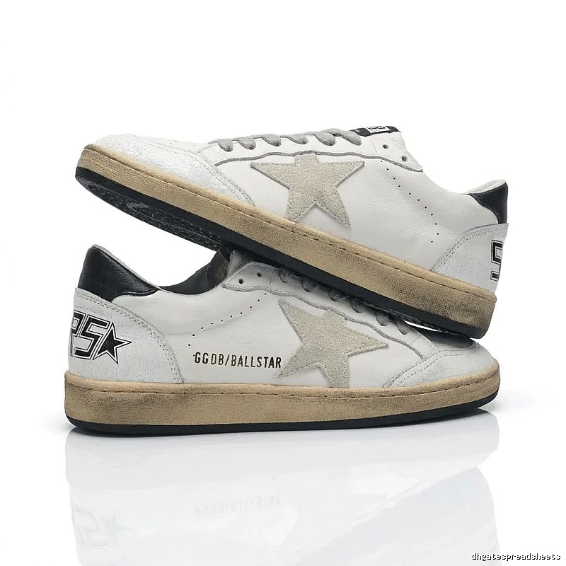 Golden Goose Ballstar retro-style white shoes