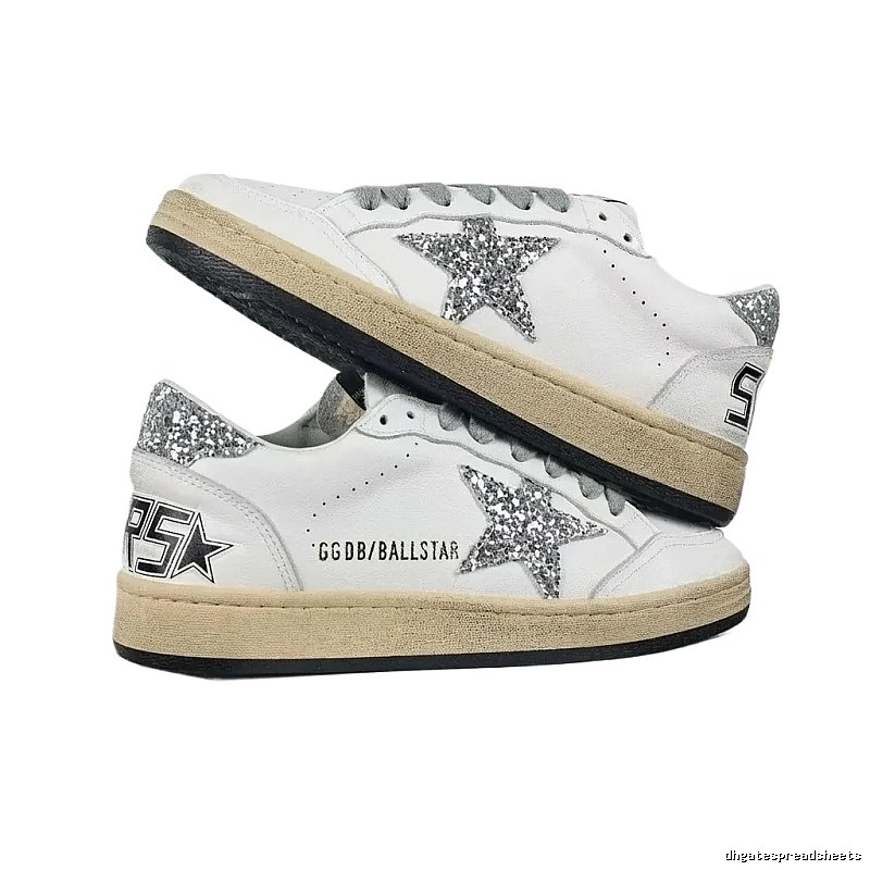 Golden Goose Ballstar Sequin White Shoes