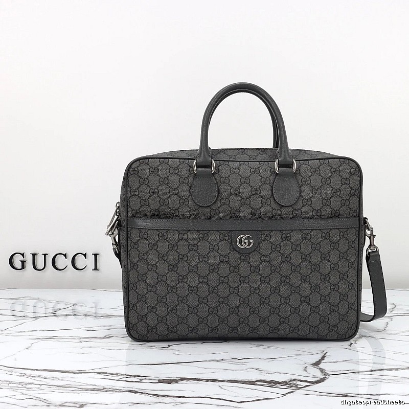 Gray GG Briefcase Gucci Briefcase for Photo Ready Styling
