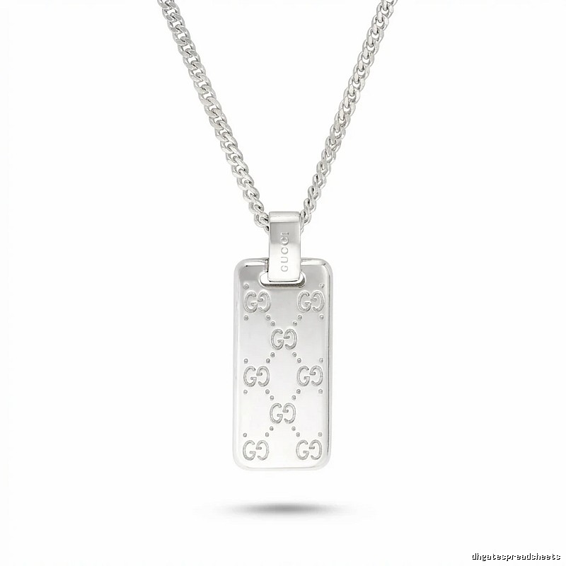 Gucci Double G Print Silver Necklace