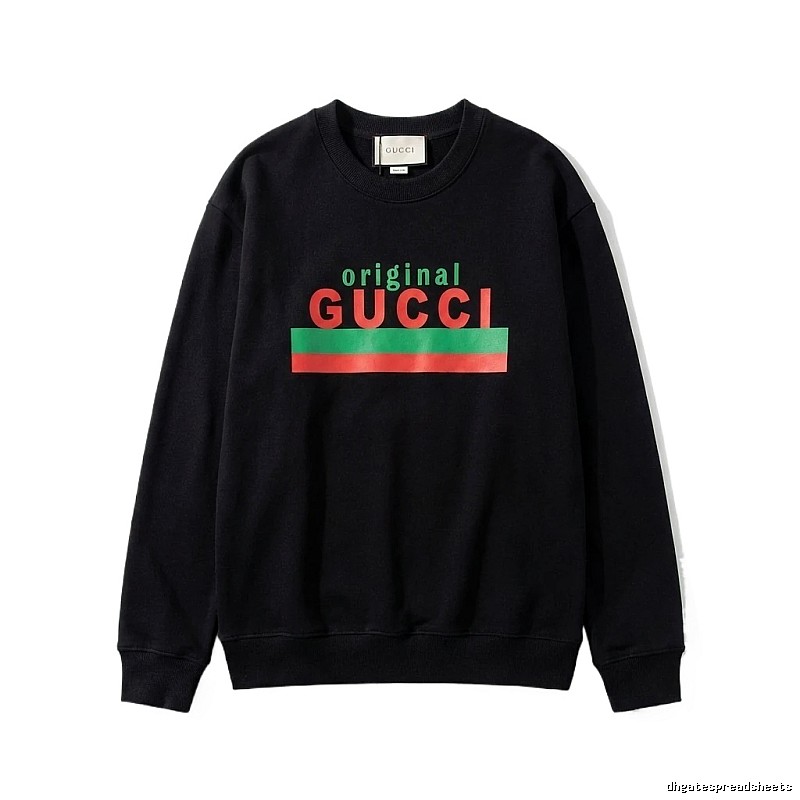 Gucci letter - printed black sweatshirt