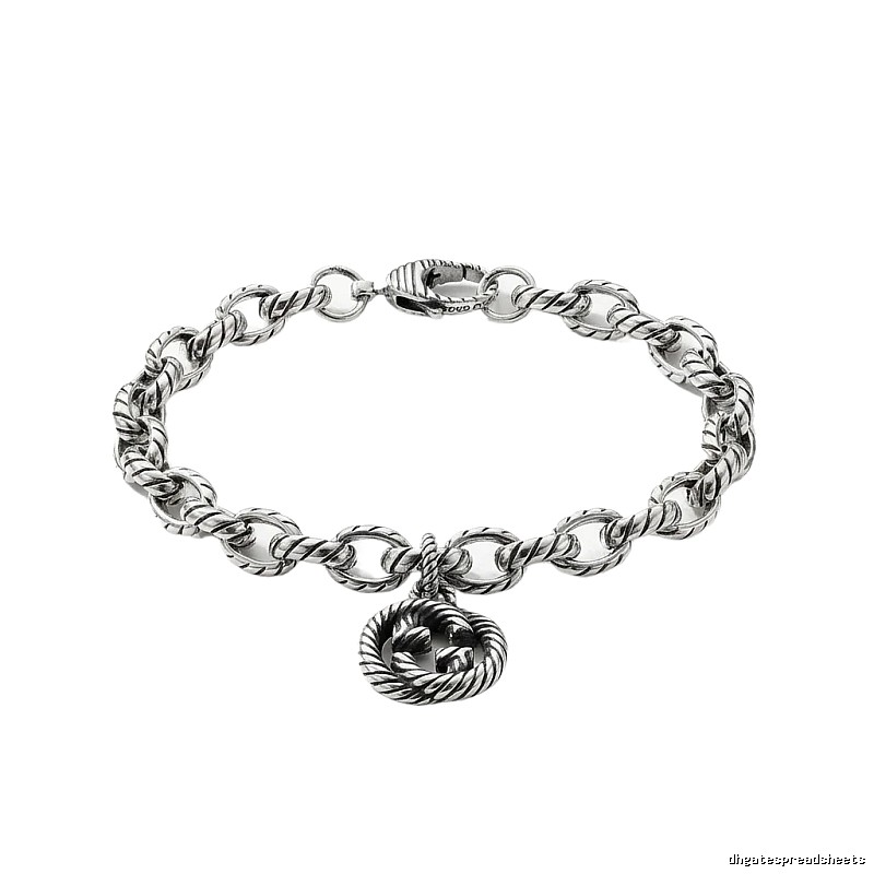 Gucci retro-style silver bracelet