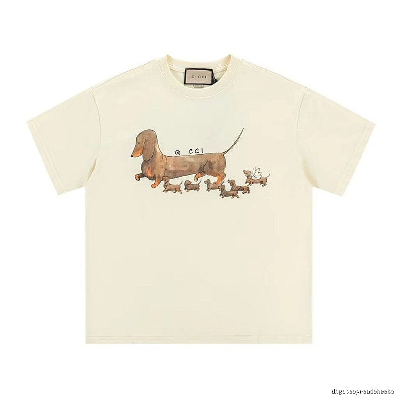 Gucci Sausage Print Casual Style Off-white T-shirt