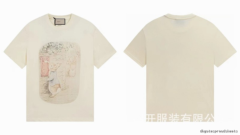 Gucci x Peter Rabbit Co-branded Vintage-style Off-white T-Shirt