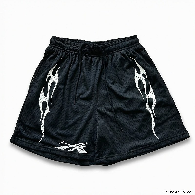 Hellstar Flame Wind Black Shorts