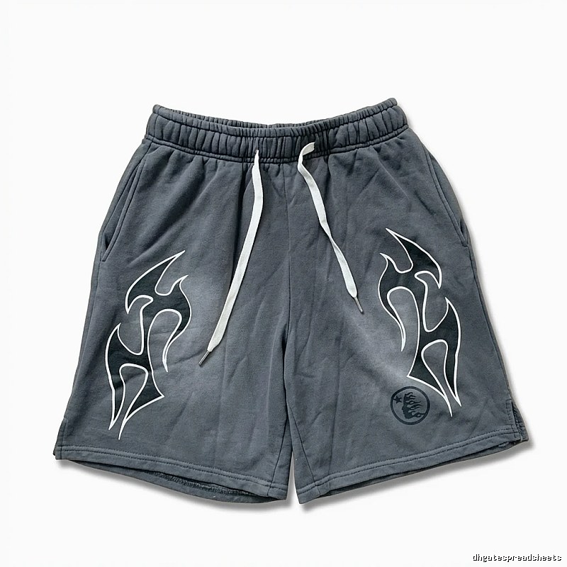 Hellstar Flame Wind Grey Shorts