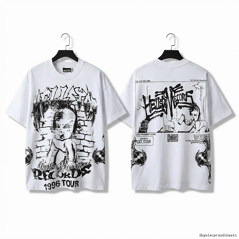 Hellstar graffiti-style white T-shirt