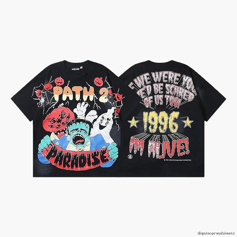 Hellstar Halloween Vintage Style Black T-Shirt