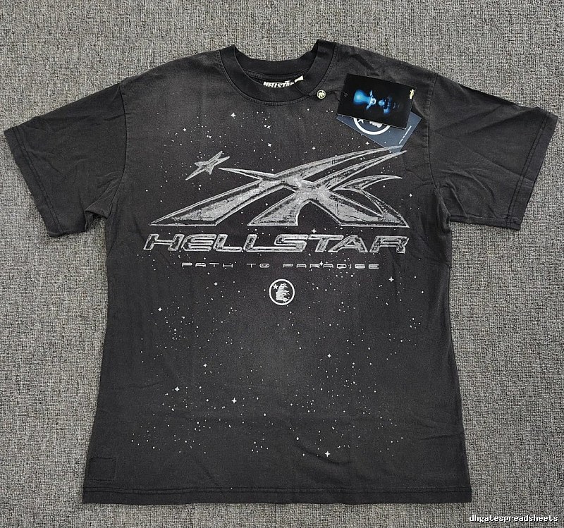 Hellstar Starry Sky Collection Vintage Distressed Black T-Shirt